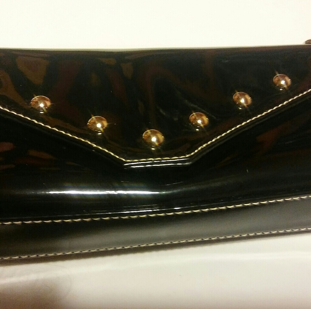 Black Studded Clutch - Picture 2 of 6